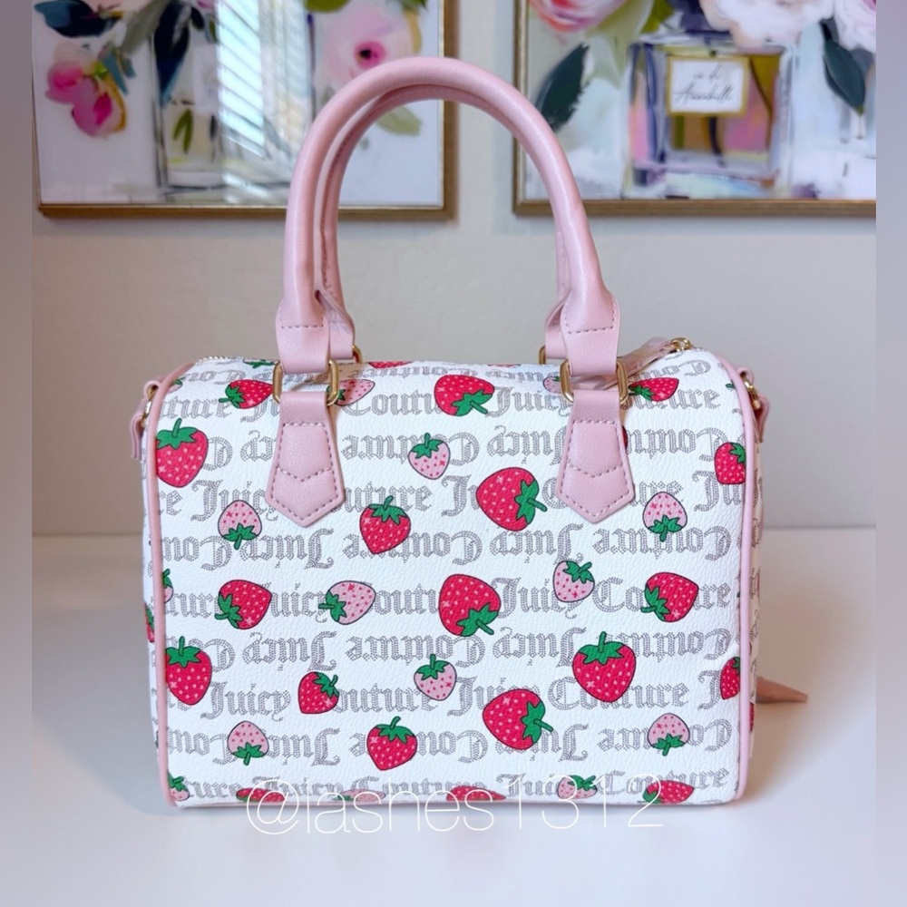 JUICY COUTURE Bag Freshly Picked Satchel - Strawberry Cream - Picture 4 of 7